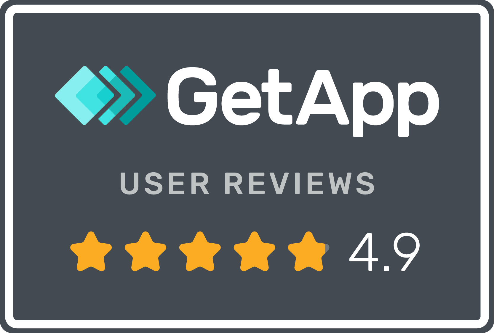 GetApp: calificación de usuarios 4.9 de 5